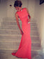 Trumpet/Mermaid Neck High Sleeveless Spandex Floor-Length Dresses