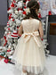 Tulle Sleeveless Tea-Length Bowknot A-Line/Princess Scoop Flower Girl Dresses