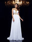 Sleeveless Scoop A-Line/Princess Beading Long Chiffon Dresses