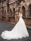 Ruched Off-the-Shoulder Tulle A-Line/Princess Sleeveless Court Train Wedding Dresses